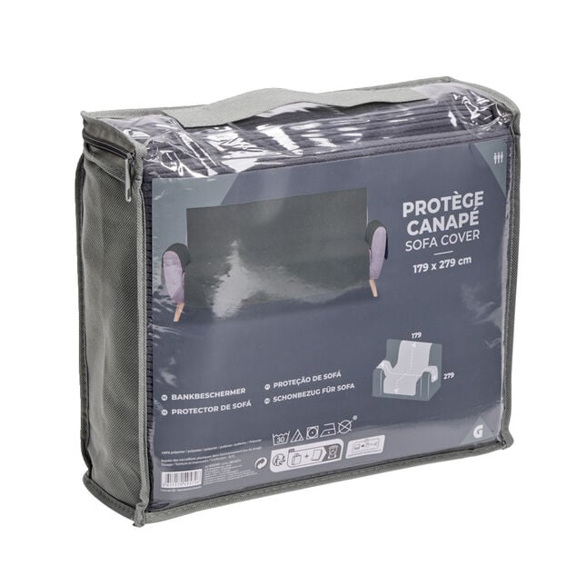 Prot&egrave;ge canap&eacute; c&ocirc;tel&eacute; L279xH179cm - 2 mod&egrave;les gris ou blanc