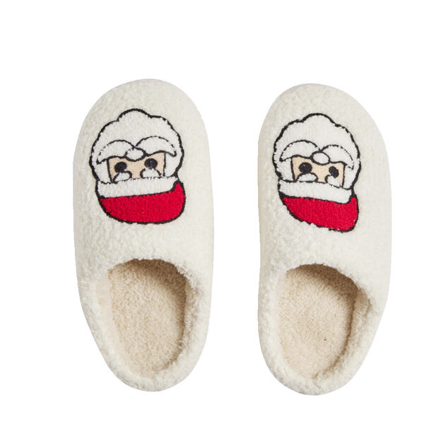 Chaussons No&euml;l mixte blanc cass&eacute; et rouge T36 &agrave; 45