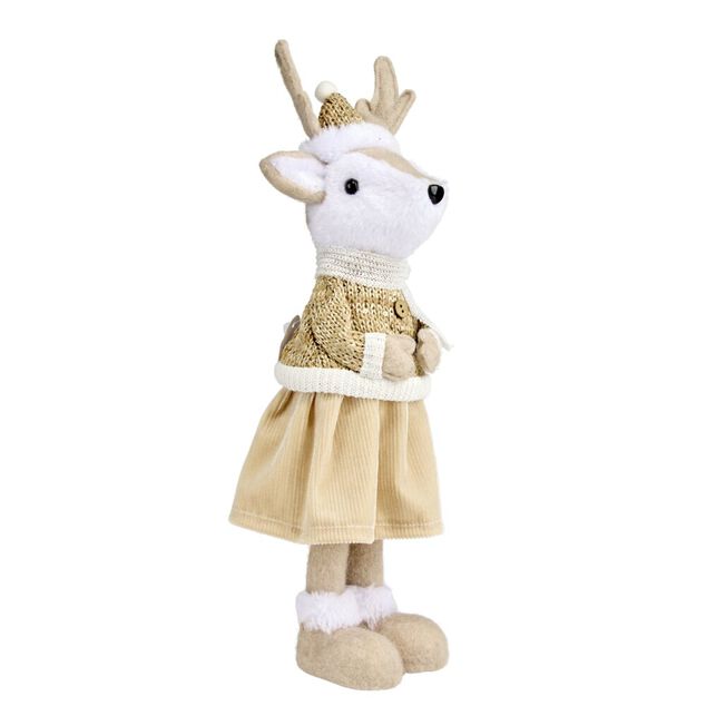 Personnage de No&euml;l nature &agrave; poser H37cm (2 mod&egrave;les)