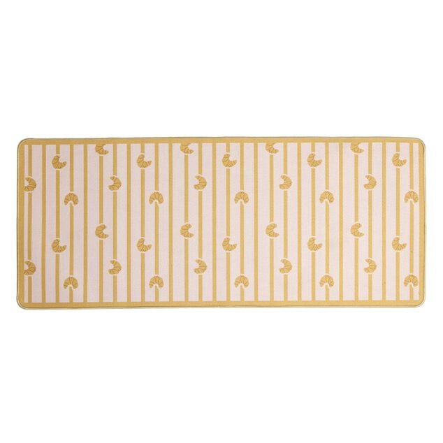 Tapis de cuisine rectangulaire antid&eacute;rapant absorbant motifs croissants 50x120cm