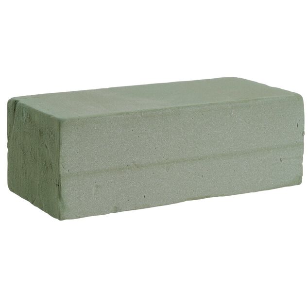Bloc rectangulaire en mousse floral vert 22,5x5xH10cm