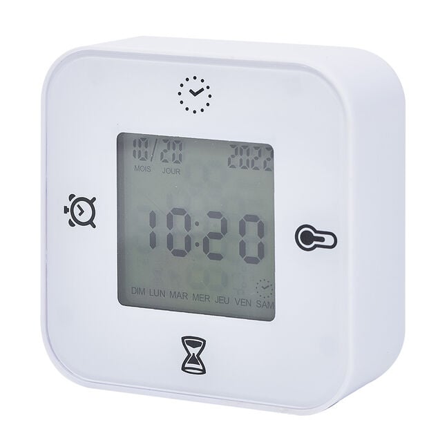 Réveil digital carré rétroéclairé