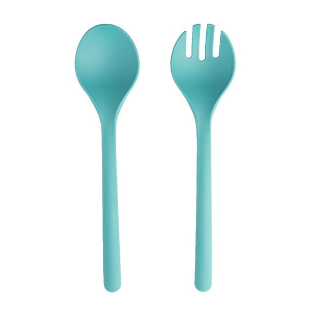 Lot de 2 couverts &agrave; salade en plastique - 3 coloris