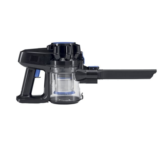 Aspirateur balai sans fil 6 accessoires CleanMaxx noir et bleu H109cm
