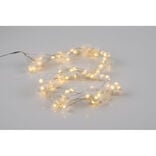 Guirlande lumineuse de Noël pompon blanc 100 microled