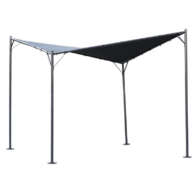 Tonnelle losange Venice gris UPF50+ 350x350xH270cm 12,25m&sup2;