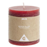 Bougie pillar rouge 25H