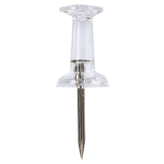 Boîte de 100 punaises transparentes