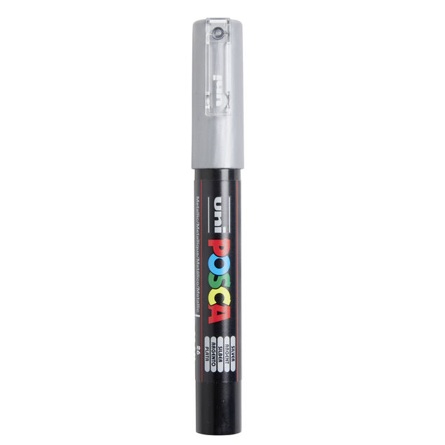 Marqueur cr&eacute;atif Posca pointe extra fine argent&eacute;e