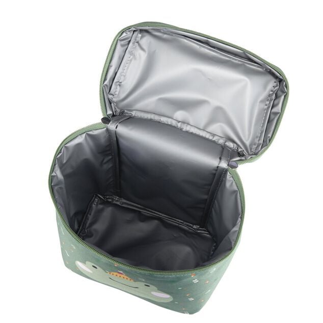 Sac isotherme enfant 5L polyester vert motif grenouille 23x12xH19cm