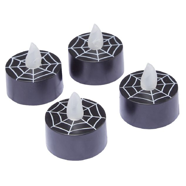 Bougie &agrave; led chauffe plat motif Halloween x4 (2 mod&egrave;les)