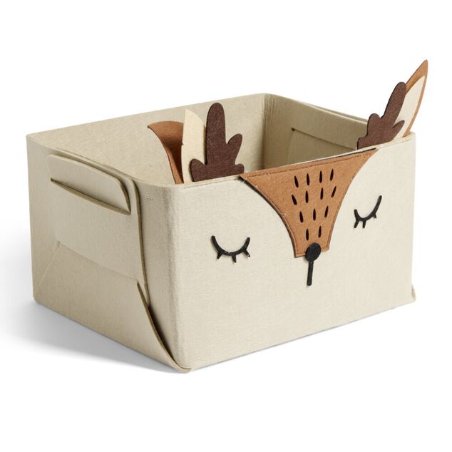 Panière de rangement pour enfant motif animal feutrine 4 modèles