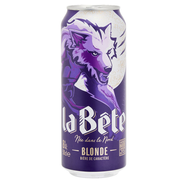 Bière blonde La Bête 8% canette 50cl