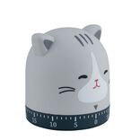 Minuteur humoristique forme chat ou poule Ø6xH7cm (2 modèles)