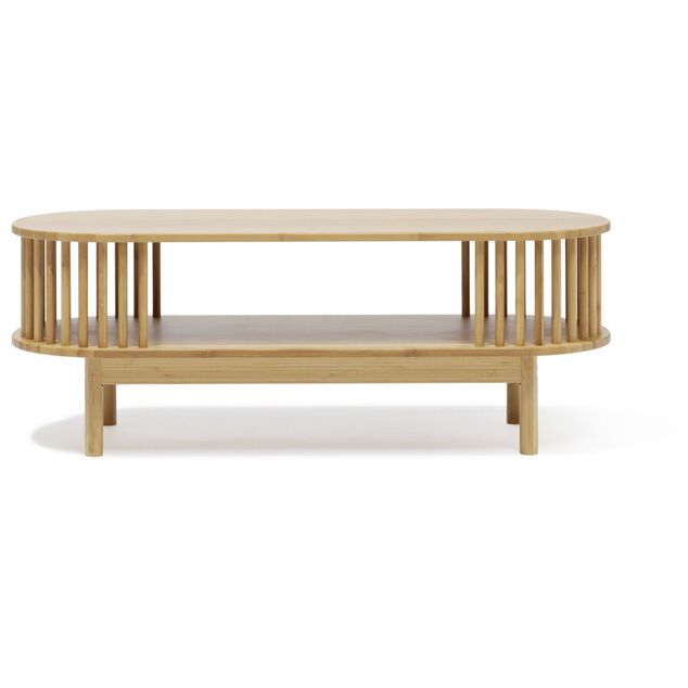 Table basse Ga&iuml;a bambou naturel - L100xP39xH36,5cm
