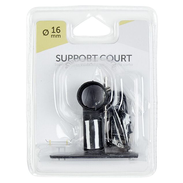 Support court pour tringle m&eacute;tal noir