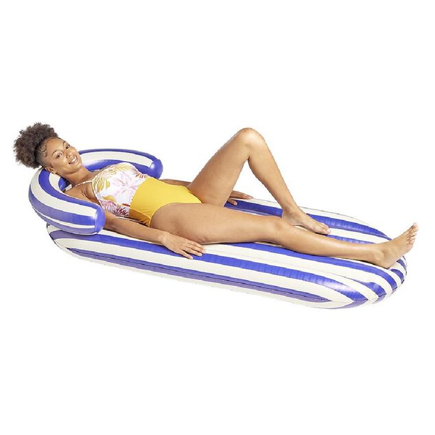 Fauteuil gonflable &agrave; rayures 180x65cm - 3 mod&egrave;les