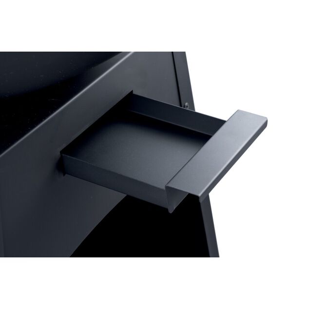 Brasero en acier inox noir M&eacute;rida &Oslash;80xH96cm