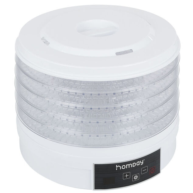 Déshydrateur alimentaire Homday 350W ABS blanc Ø30cm