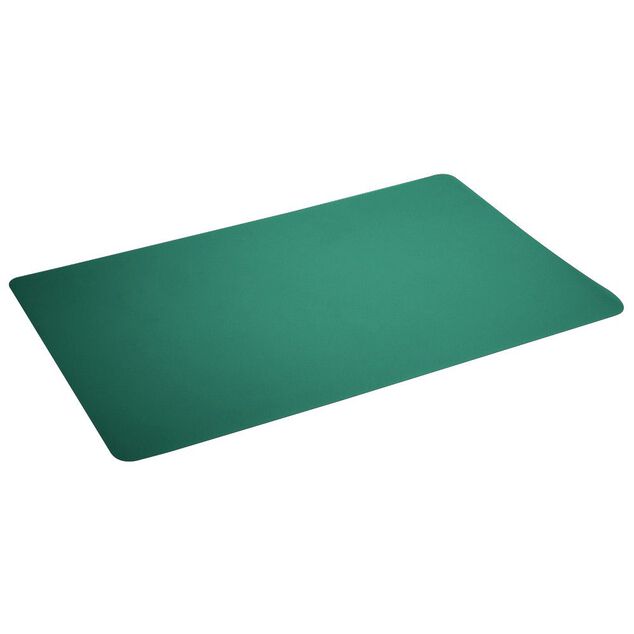 Set de table rectangulaire plastique vert foncé uni