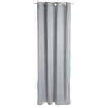 Rideau occultant à oeillets effet lin 140x240cm - 2 coloris beige ou gris