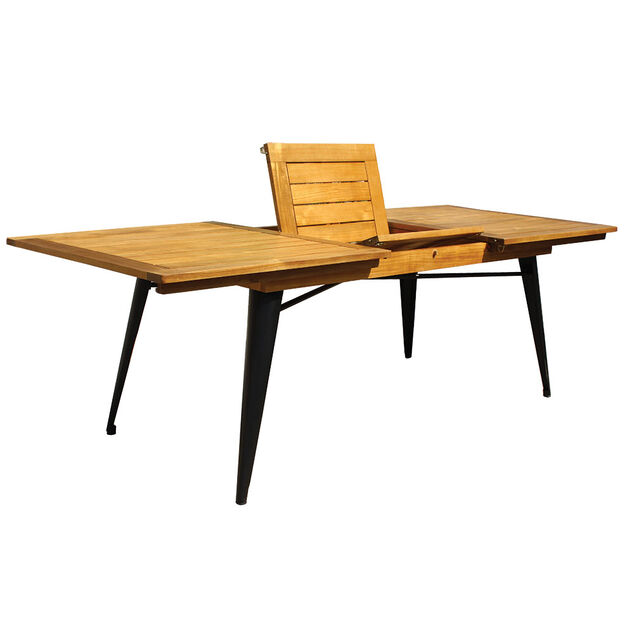 Table extensible Fabrik 6/8 personnes m&eacute;tal et bois