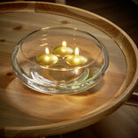 Bol pour bougie flottante en verre transparent &Oslash;20xH8cm