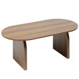 Table basse ovale en bois brun 120x60xH45cm
