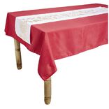 Nappe rectangulaire avec chemin de table imprimé décor réveillon