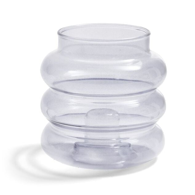 Bougeoir anneau bleu &Oslash;9xH8,5cm