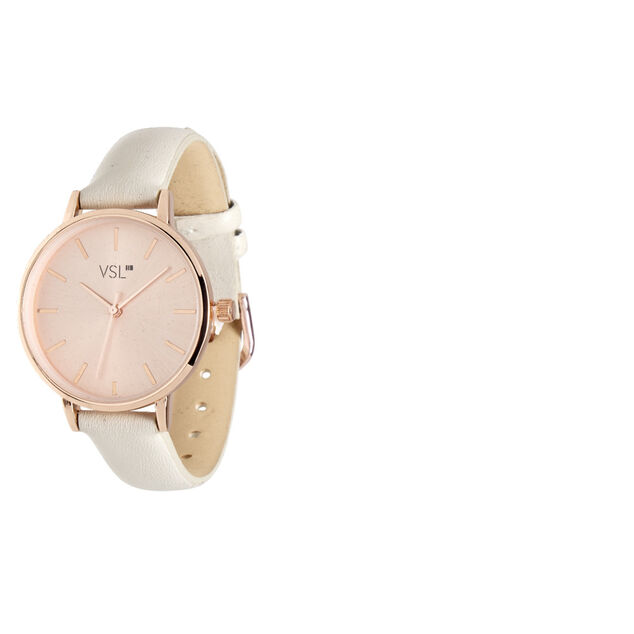 Ensemble montre et bracelet femme rose gold et beige