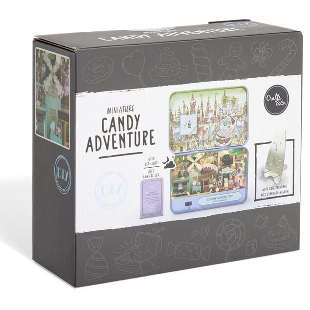 Maison miniature à assembler avec lumière LED - Candy Adventure