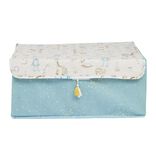 Boîte de rangement enfant rose ou bleu x3 - 28x14xH14cm