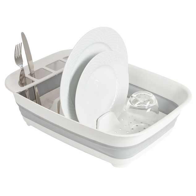 &Eacute;gouttoir r&eacute;tractable plastique blanc 45x32,5xH5,5/12cm