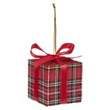 Cadeau de Noël tartan à suspendre