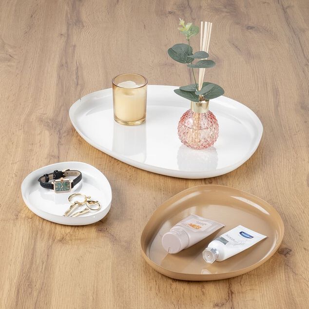 Lot de 3 vides poches fer marron et blanc S M L