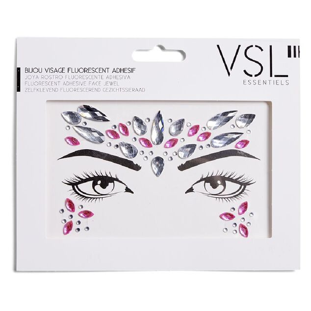 Bijoux de visage adh&eacute;sifs - 3 mod&egrave;les