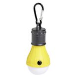 Lampe camping jaune &agrave; piles 3 fonctions