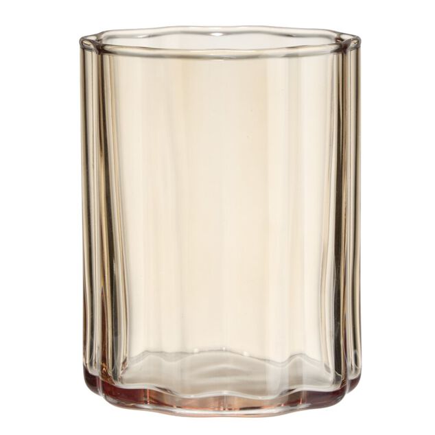 Verre haut automne en verre orange &Oslash;7xH9cm