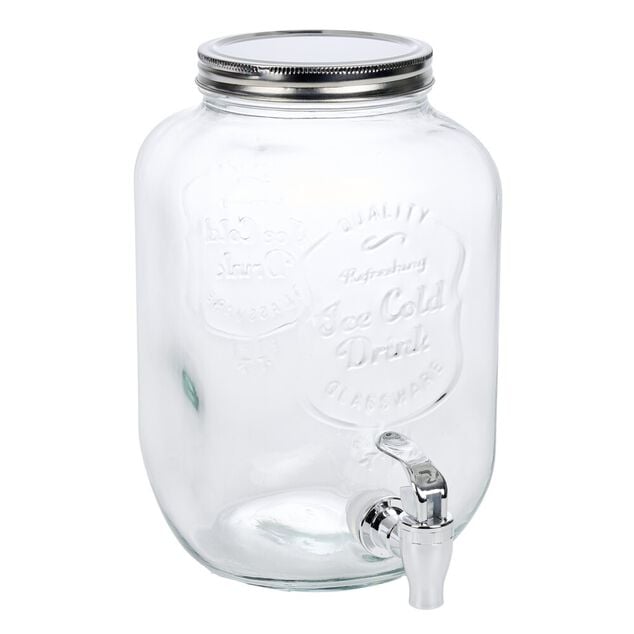 Distributeur de boisson 4L en verre &Oslash;16xH25cm