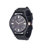 Montre bracelet silicone noir