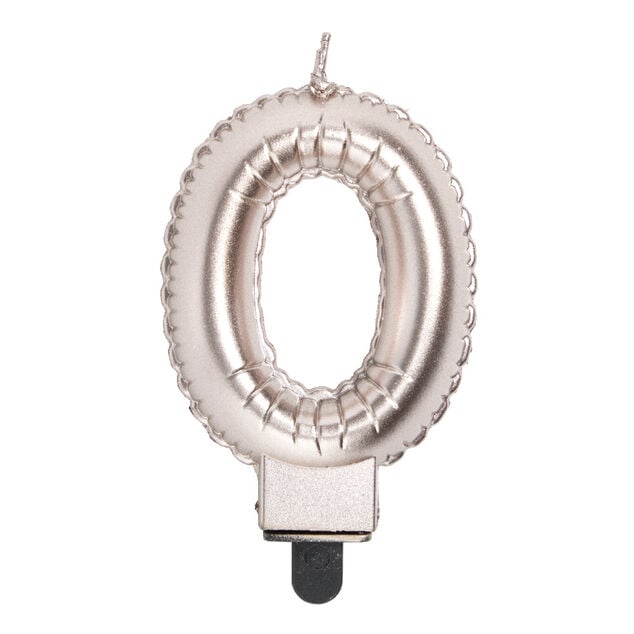 Bougie anniversaire chiffre 0 rose gold