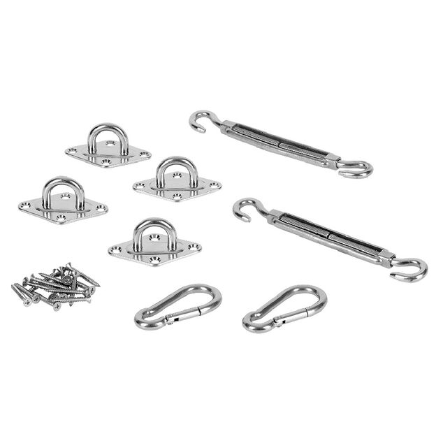 Accessoires de fixation pour voile d'ombrage acier