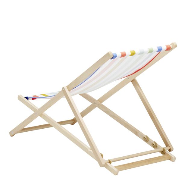 Chilienne agraf&eacute;e Wood motif bayad&egrave;re coton et bois 96x56xH96cm