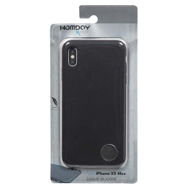 Coque Soft touch noire silicone pour Iphone XS Max
