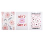 Poster papier x3 th&egrave;me floral 50x70cm (3 mod&egrave;les)