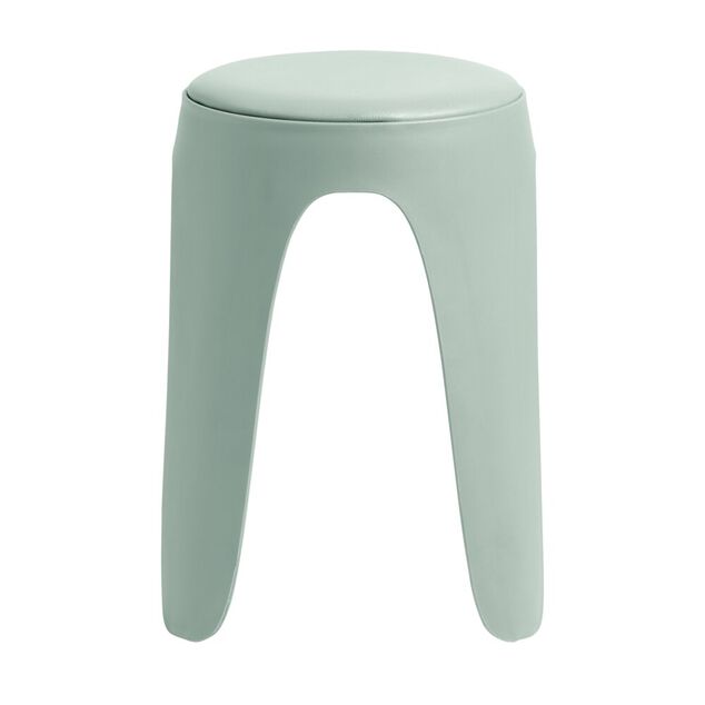 Tabouret rond Spiro pieds fins plastique vert &Oslash;33xH46cm