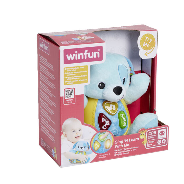 Peluche ourson lumineux et sonore 19,5x12xH16cm