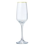 Fl&ucirc;te &agrave; champagne bord dor&eacute; 19,5cl x4