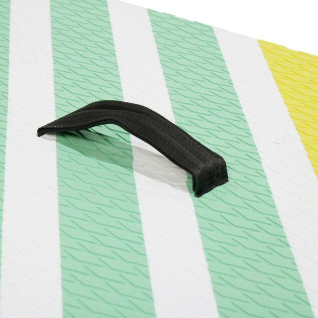 Planche paddle gonflable 1 personne plastique jaune et vert 365x76x&Eacute;p15cm